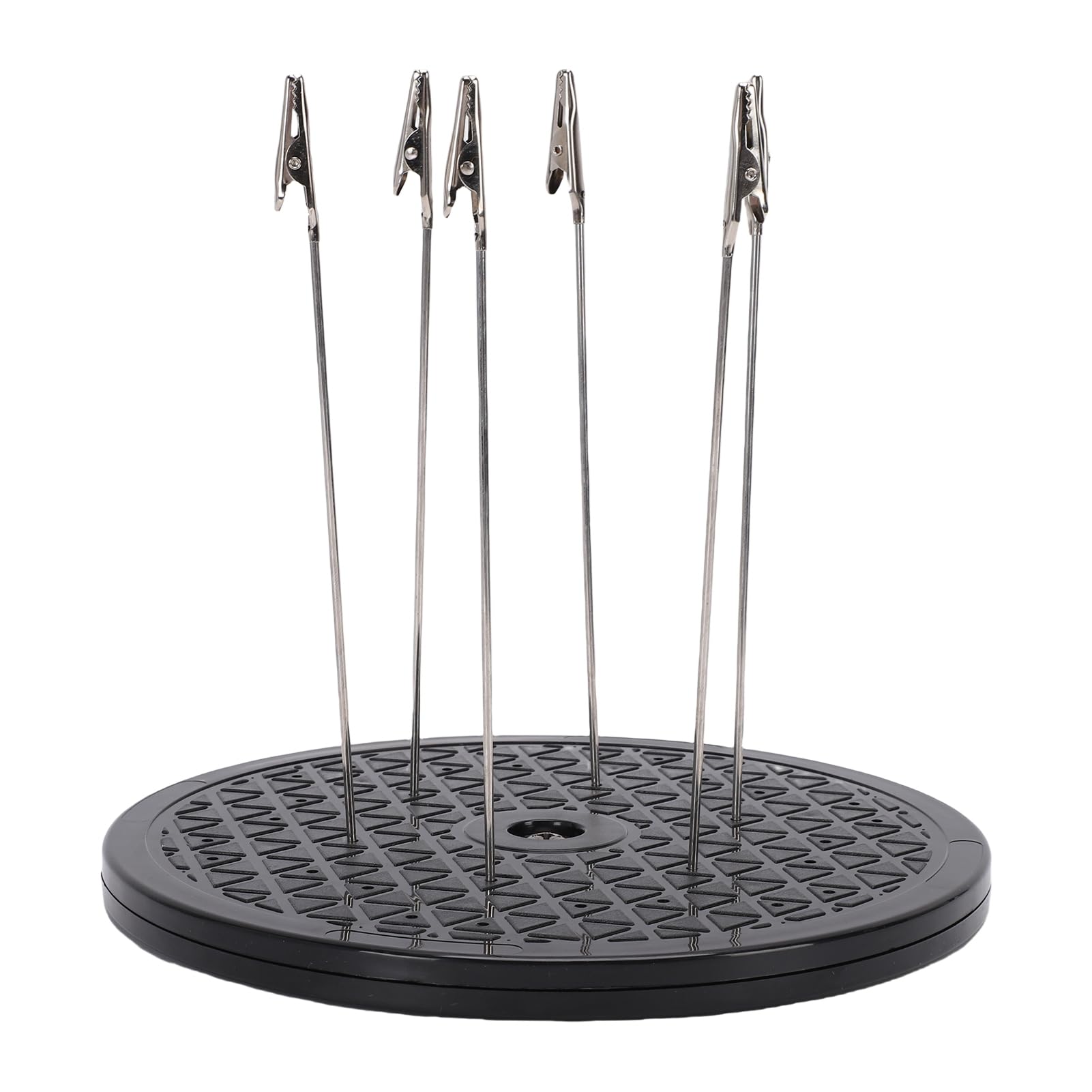 Greensen Plateau Tournant pour Peinture de Modèles, Support Rotatif de 7,5 Pouces avec 6 Tiges à Clips Métalliques, pour la Peinture au Spray de Micro Figurines, Artisanat et Déco
