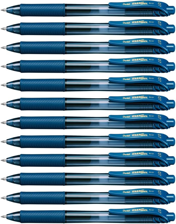 EnerGel X Retractable Gel Roller Pen, Navy Blue, Pack of 12