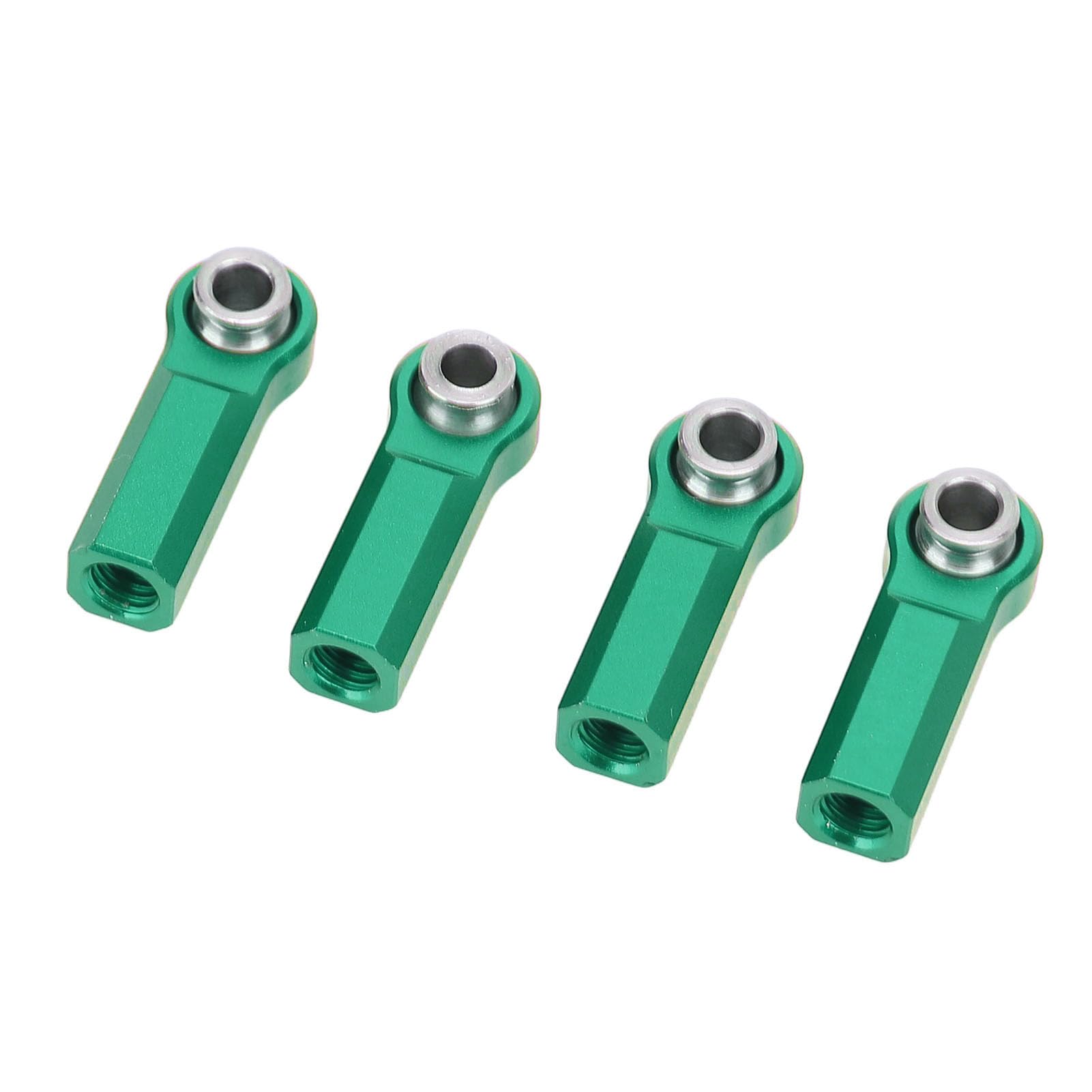 Alloy RC Link Rod End with 7mm Diameter Ball Joint, Pack of 4, Anti Corrosive and Long Term Stability, Suitable for 1/10 Model Car (Red) (Green)