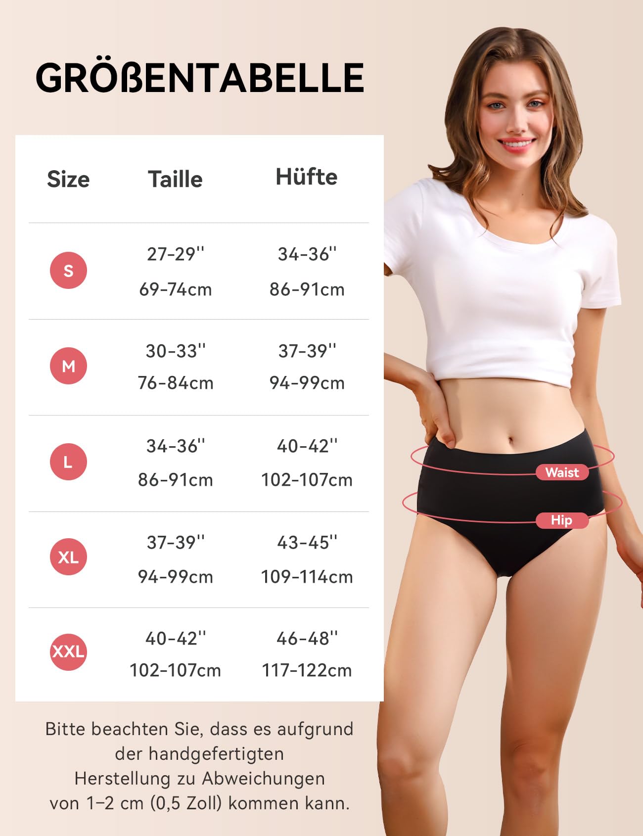 Carer 2er-Pack Inkontinenz-Slip für Damen mit hoher Saugfähigkeit Periodenunterwäsche für Tag und Nachtschutz Hoch taillierte schützende Menstruationsslips 50ml bis 100 ml Schwarz L