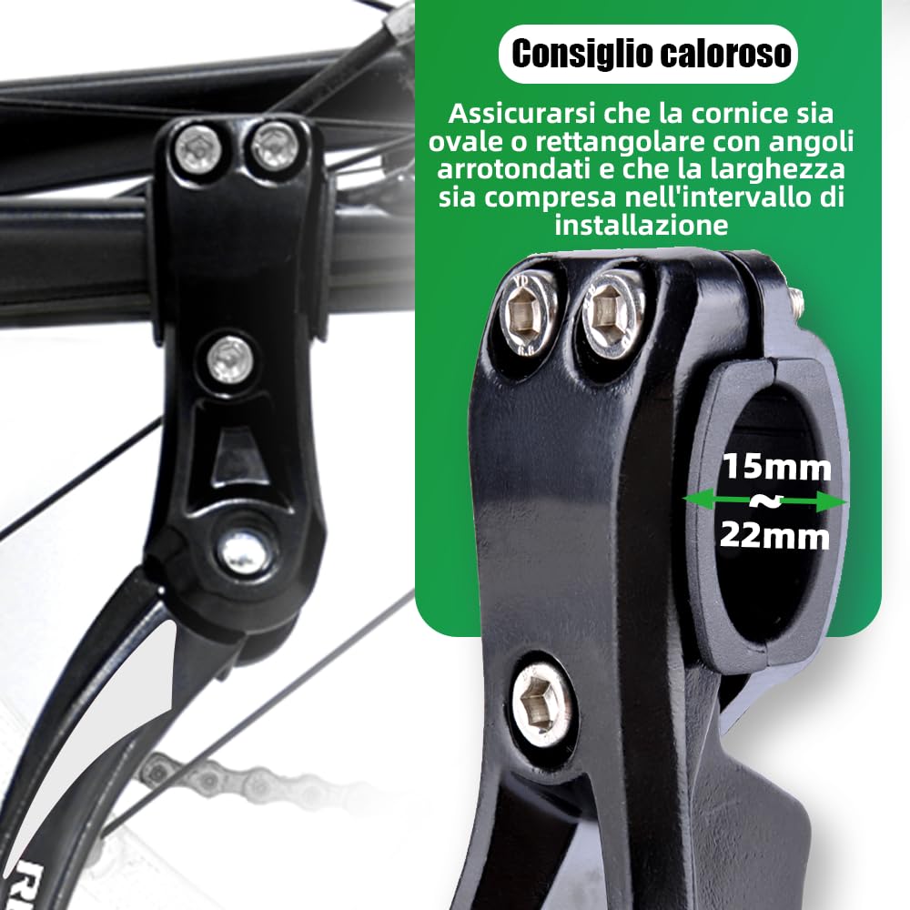 Cavalletto Posteriore Per Bici - Doppia Gamba In Acciaio Universale - ARGENTO