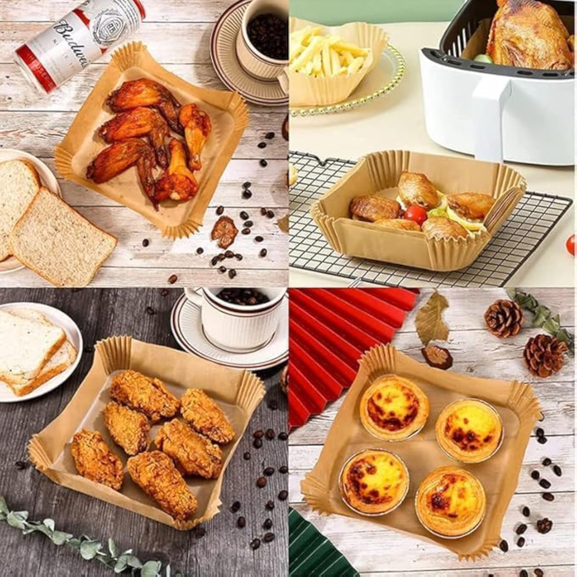 BONDWET Air Fryer Paper Sheets, 100 PCS