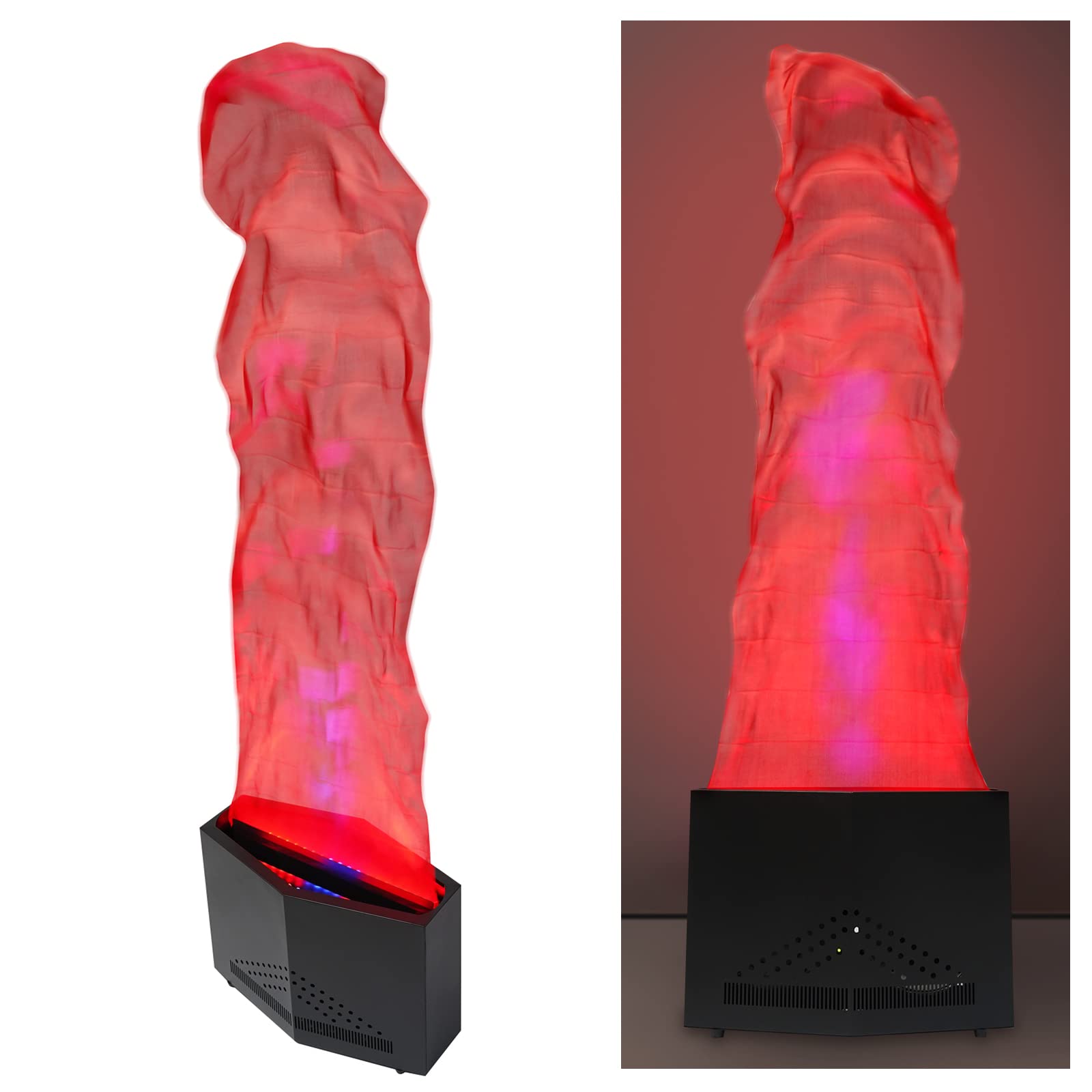 Fake Fire Flame, 4.92ft Fake Campfire Flame Lamp Stage Lights with 36 LED Light(Red:32 Blue:4) for Halloween Bonfire Party Christmas Party Festival Decoration