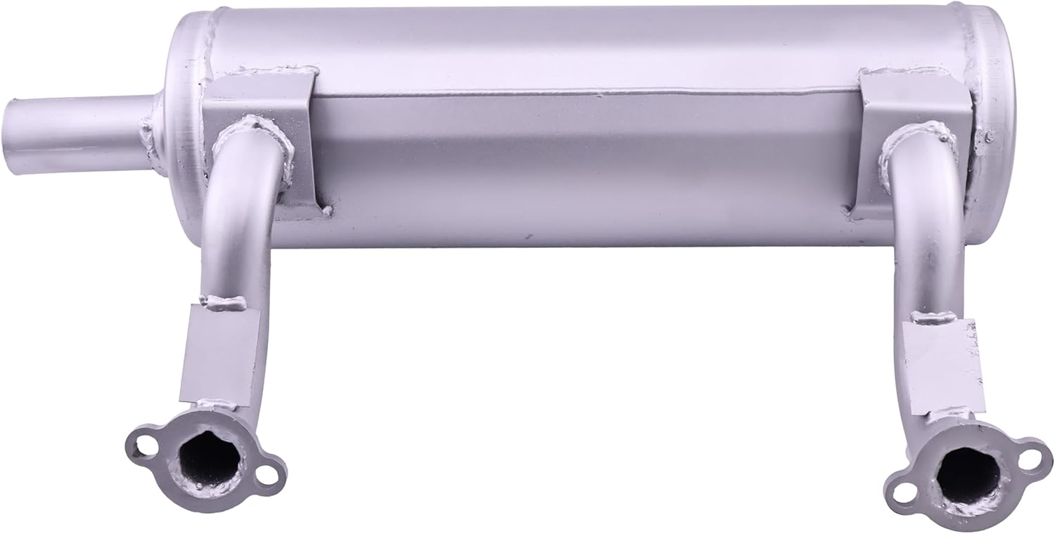 DVPARTS Low Mount Horizontal Muffler 49070-0878 Compatible with Kawasaki 651V 691V 730V 726cc