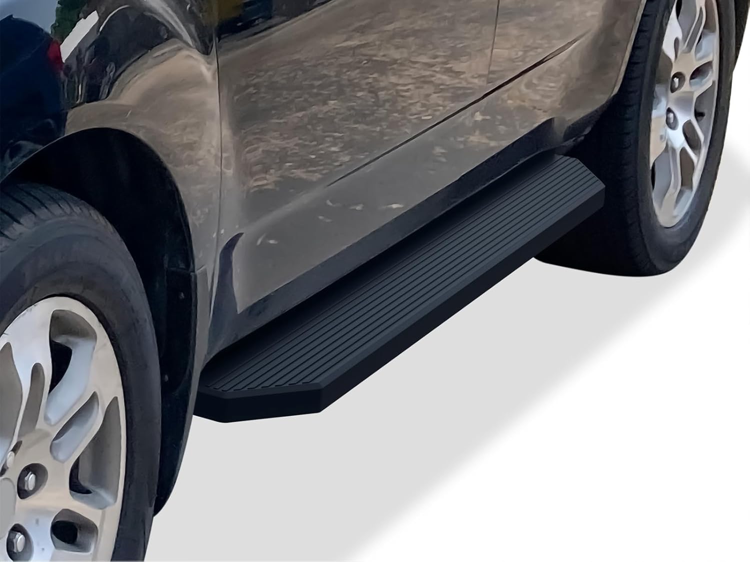 APS Black Running Boards Style Compatible with Acura MDX 2007-2010 (Nerf Bars Side Steps) 6in Wide Aluminum