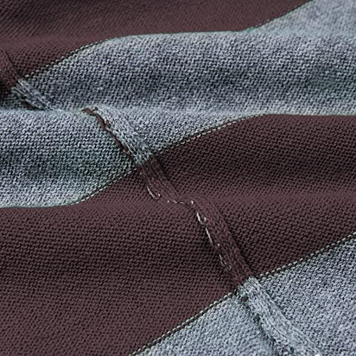 Image of BOBOYOYO Boys Sweaters 100% Cotton Cable Knit Kids Sweater Striped Pullover