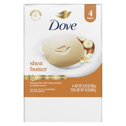 Image of Dove Beauty Bar Soap Shea Butter 4 Count 3.75 oz