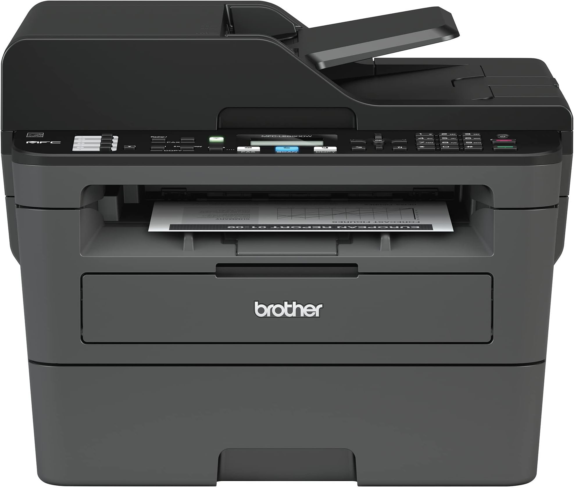 Brother Premium MFC-L2690DW Series Compact Monochrome All-in-One Laser Printer | Print Copy Scan Fax | Wireless | Mobile Printing | Auto 2-Sided Printing | ADF | 26 ppm | (Renewed)