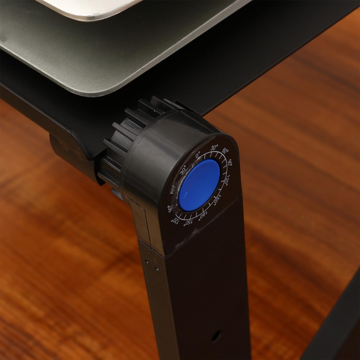 OUNONA Regulowany Stolik pod Laptopa Do z Podwójnym Wentylatorem i Podstawką Mysz Aluminiowy Przenośny Stolik Chłodzący Do Łóżka i Biurka