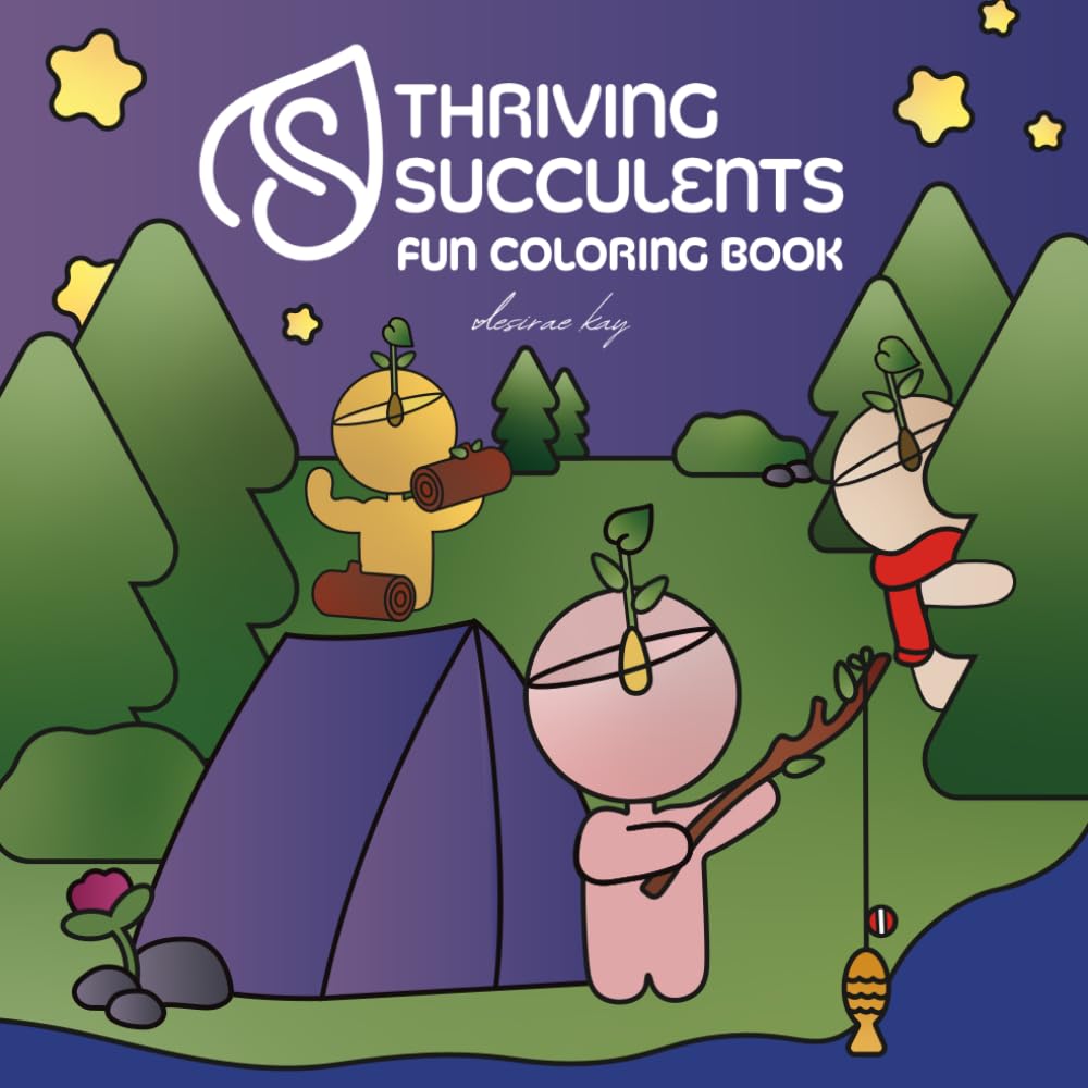 Thriving Succulents: Fun Coloring Book