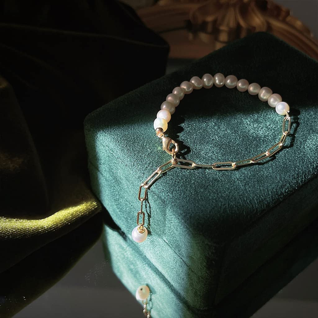 Pulseras Mujer Señora Pulsera Niñas Regalo Perla Natural De Agua Dulce Damas Para Regalos De Cumpleaños No Se Desvanecen