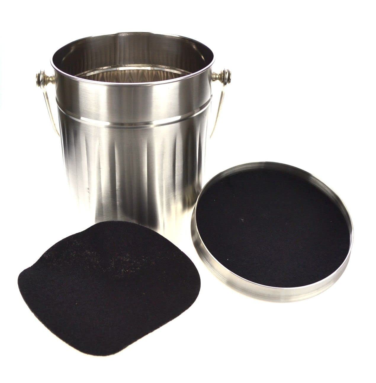 KitchenCraft Kleiner Küchen-Komposteimer mit hohem Fassungsvermögen, 5 Liter (1 Gallone) - Edelstahl
