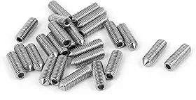 M5 x 16 mm 304 Aço Inoxidável Cone Point Hex Soquete Parafuso Grub 25 Peças