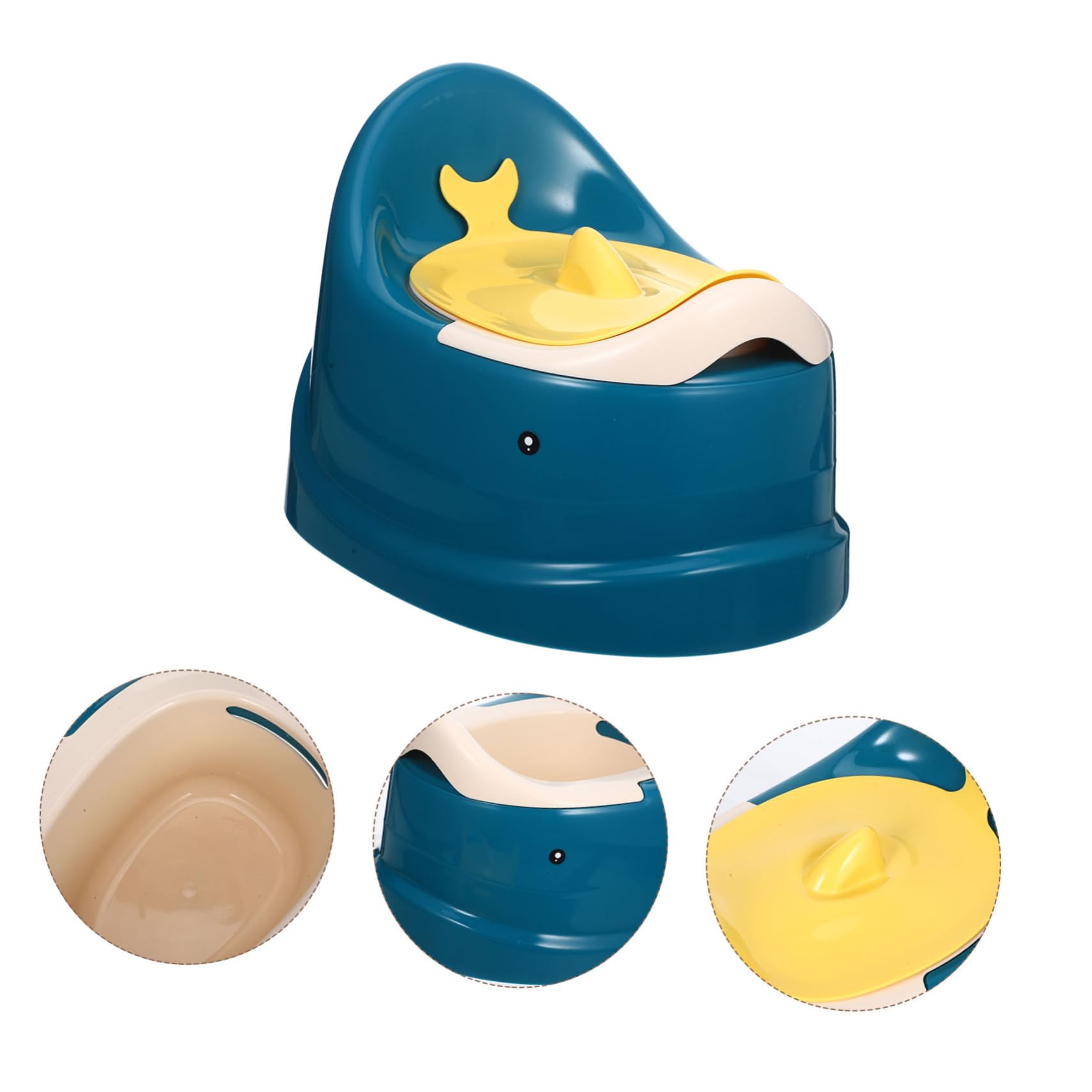 BESPORTBLE Asiento de Inodoro para Niños Pequeños Portátil, Orinal de Viaje Azul, Entrenamiento para Ir al Baño, Material y Ergonómico, Compacto para Bebés y Niñas, Diseño Estable y Cómodo,