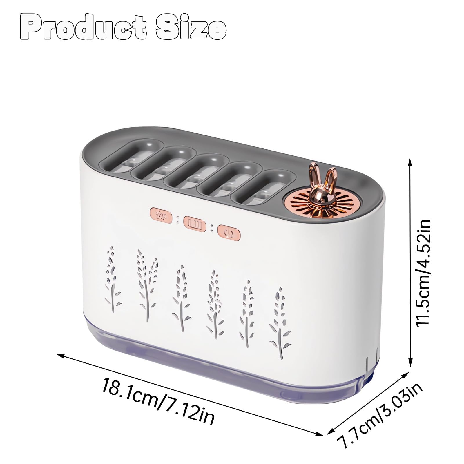 Difusor de aceite esencial, humidificador de 700 ml para dormitorio, niebla fría con sincronización de música, súper silencioso y apagado automático, perfecto para el hogar, la oficina y el yoga