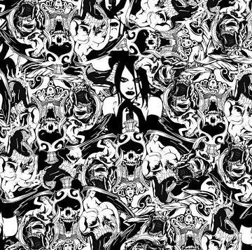 Hydrographic Film Water Transfer Printing Film Hydro Dipping Dip Film Hydrographic Film Hydro Dip Gothic Girl Square Meter Film