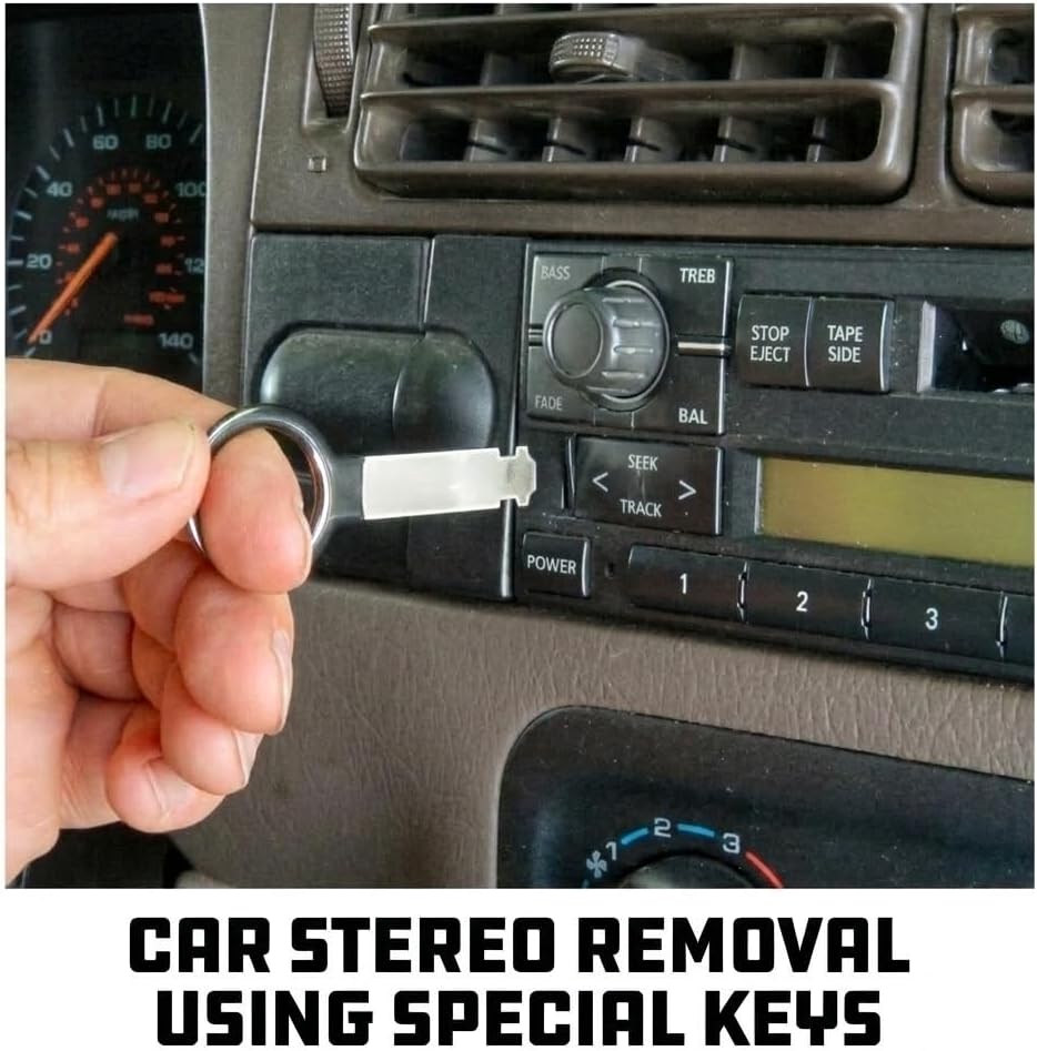 Powerbuilt Radio and Antenna Remove and Install Tool Set, Car Stereo System Remover Keys, 19 Piece, Wrench, Hex Keys, Storage Case - 648997