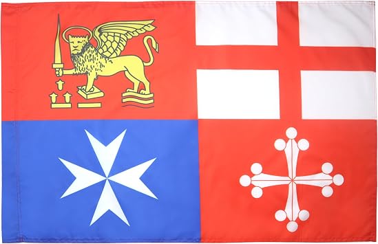 AZ FLAG Italy 4 maritime republics Flag 3x5 ft 100D Polyester Pole Sleeve | Indoor and outdoor use italian navy 150x90 cm decorative flag Italia quattro repubbliche marinare