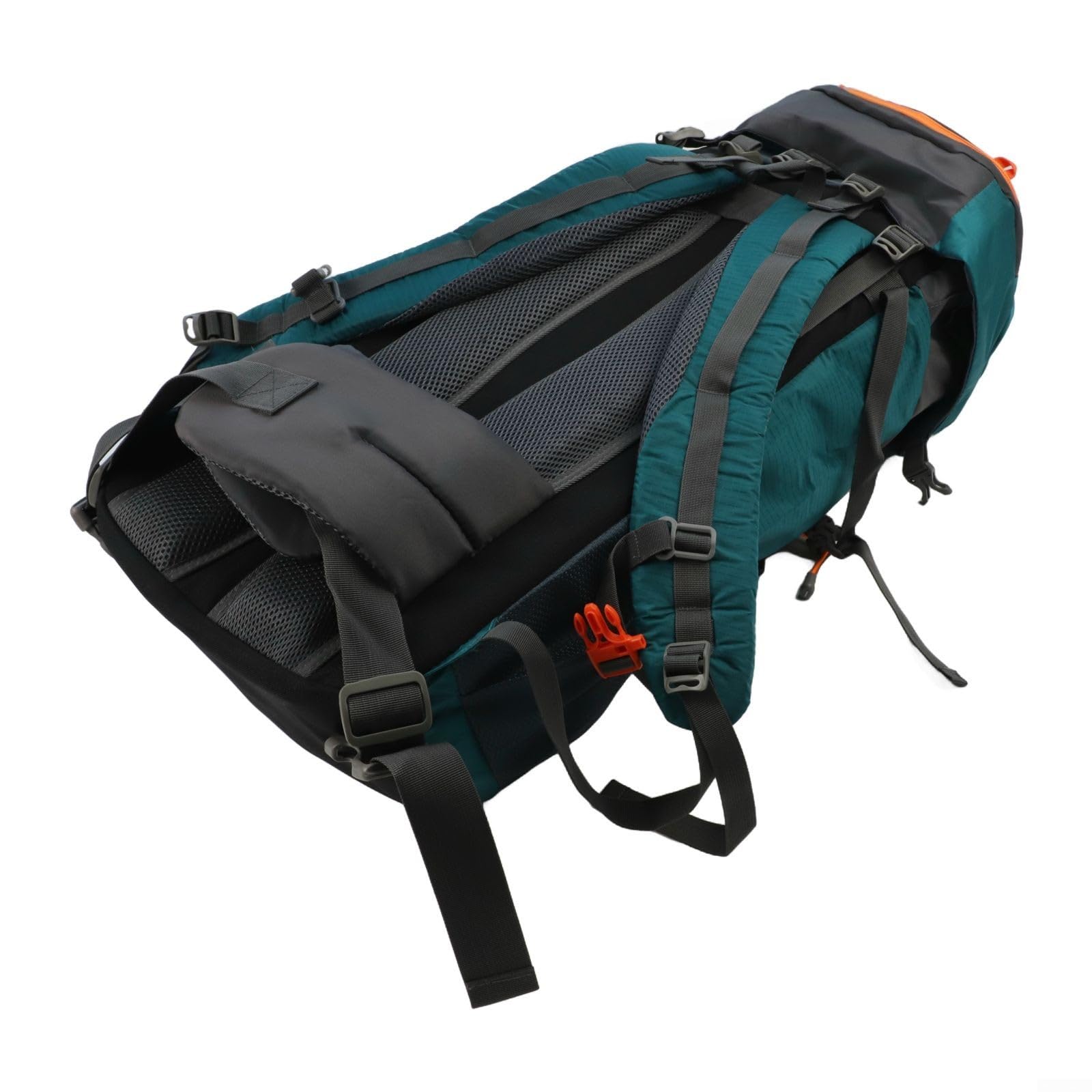 Zaino da trekking da 65 litri, di grande capacità, impermeabile, con copertura antipioggia, in rete traspirante, leggero, da viaggio, da campeggio, per uomini e donne (blu lago)
