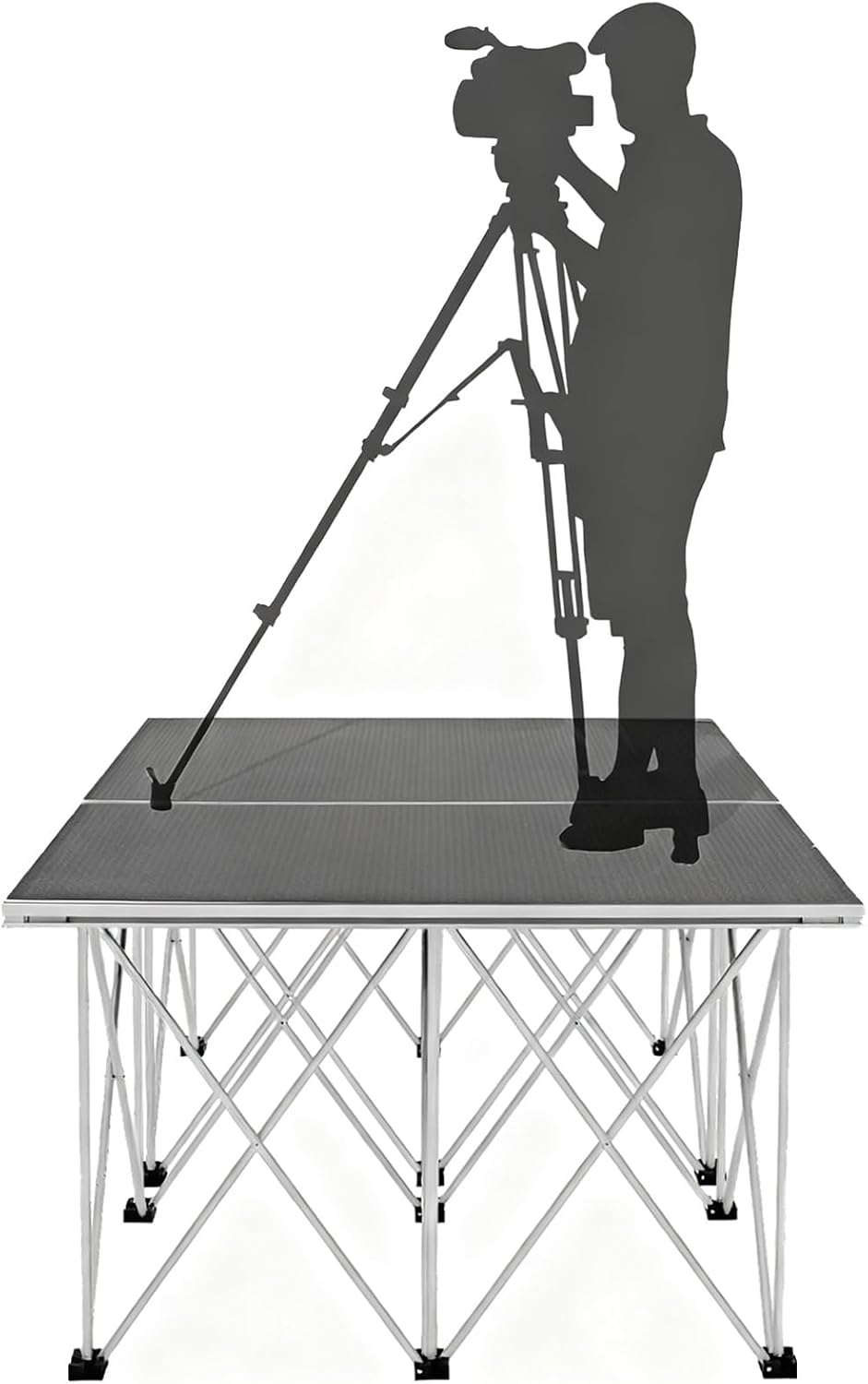 Portable Aluminum Stage Riser, Folding Platform for Event Photographers & Videographers, Quick Setup Modular System, Lightweight & Durable, Perfect for Events & Perfo