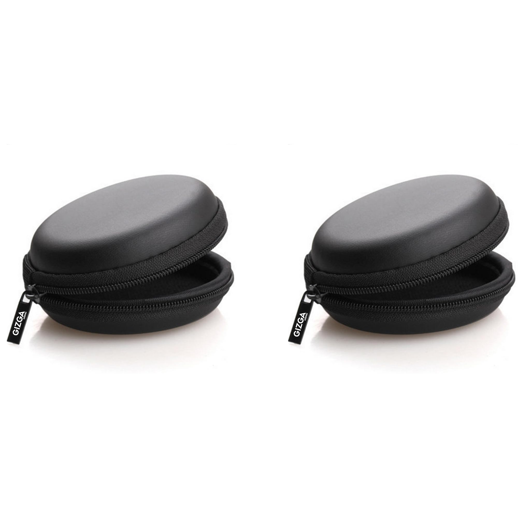 Gizga Essentials Earphone Pouch Case Cover (Pack of 2), Portable Headphone Storage Case with Zipper, Mini Gadget Travel Organiser for Pen Drives, SIM/SD Cards, USB, Accessories Carry Case (Black)-image-43