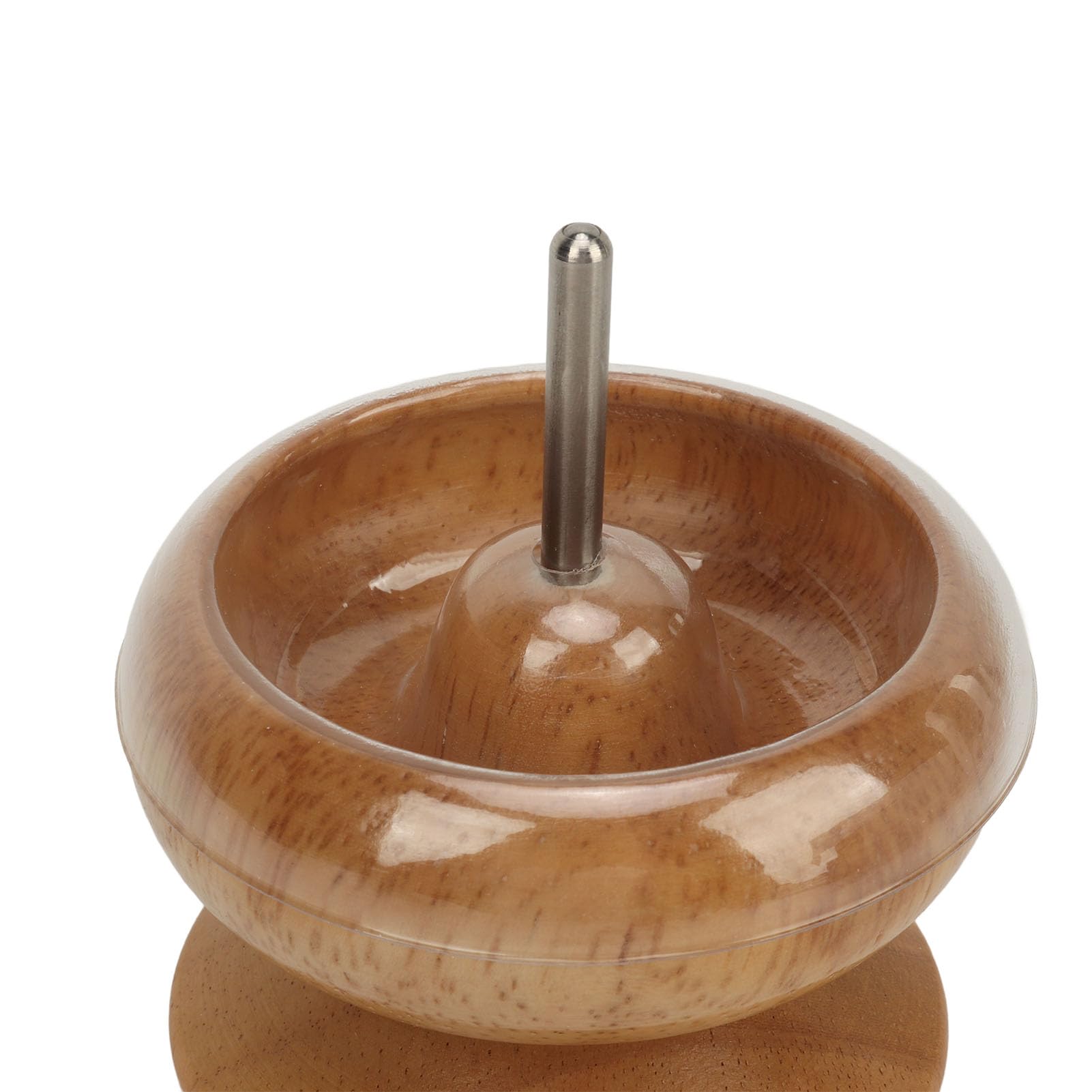 Hilandero de Cuentas Madera Haya con 5 Cuencos y Agujas para Cuentas Ojos Grandes, Suministros para Hacer Pulseras Giratorias para Semillas, Vidrio,Madera Cuentas Arcilla