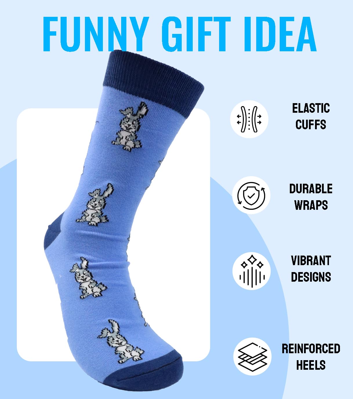Animal Lover Gifts - Bunny Bird Squirrel Octopus Cat Giraffe Socks