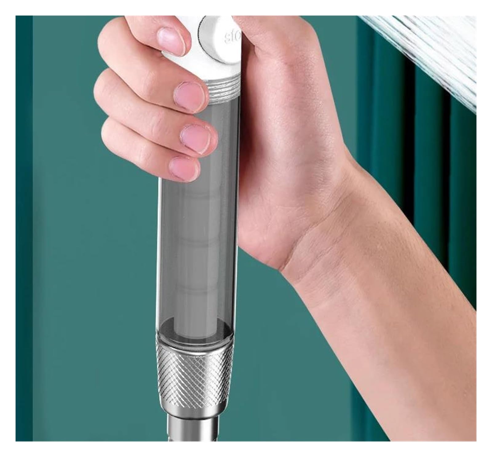 Soffione doccia filtrato con 10 modalità di spruzzo, soffione doccia portatile ad alta pressione, risparmio idrico, resistenza alle cadute, ugello per doccia da bagno(Black Shower head)