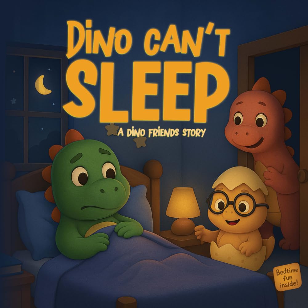 Dino Can’t Sleep: A Bedtime Story for Kids About Calming Big Thoughts and Finding Comfort (A Dino friends story)