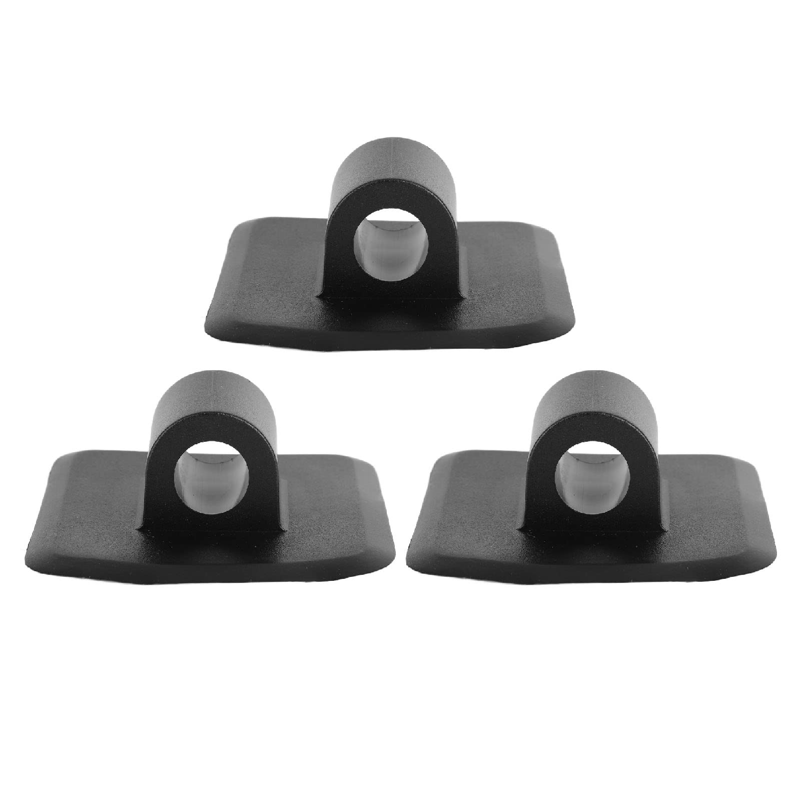 Lybunair 3PCS PVC Marine Engine Mount Clip, Versatile Motor Holder Fastener for Boats, Kayaks - Accessory for Motor Propeller Stability (Black)