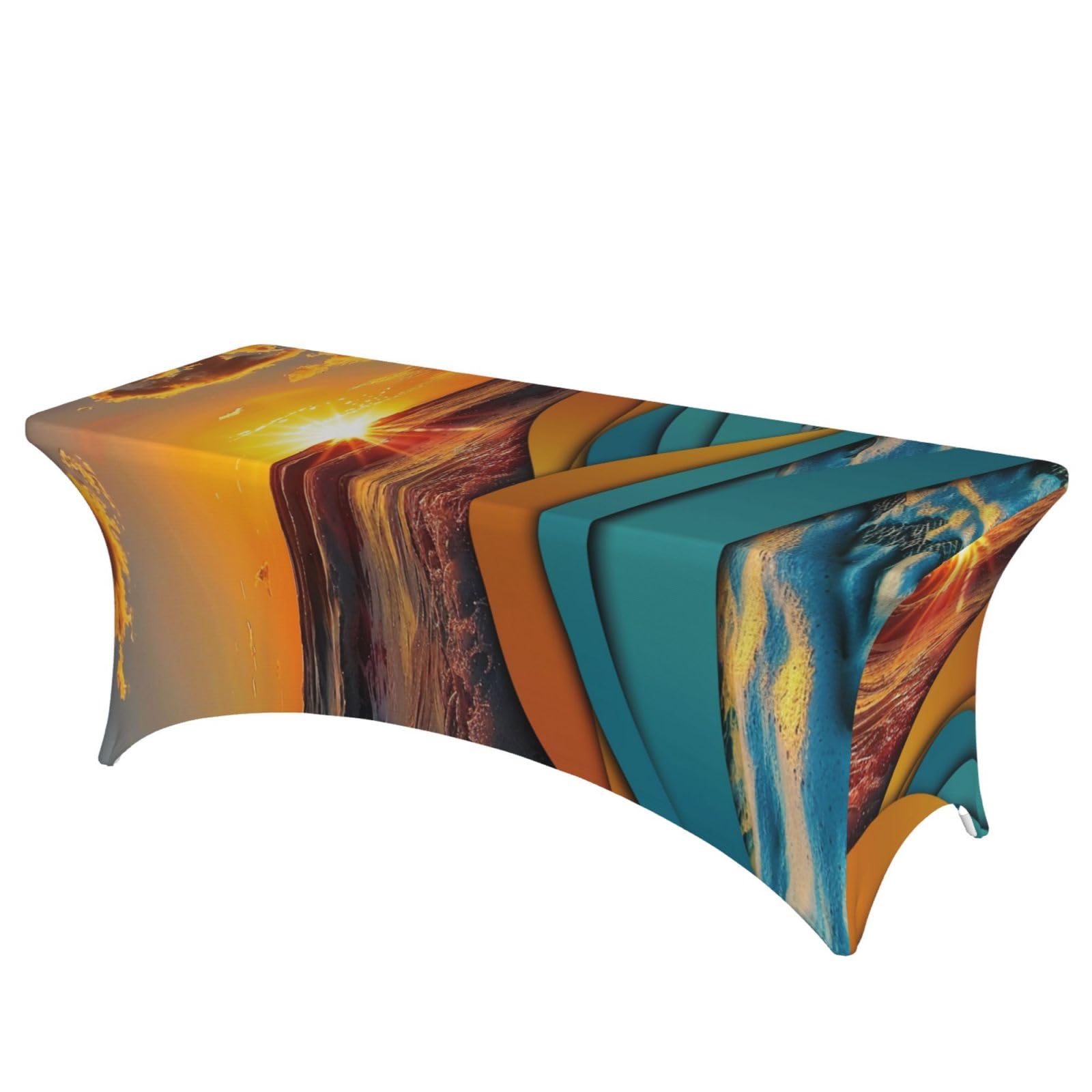 Nappe lever de soleil pour banquet de mariage et fêtes en plein air