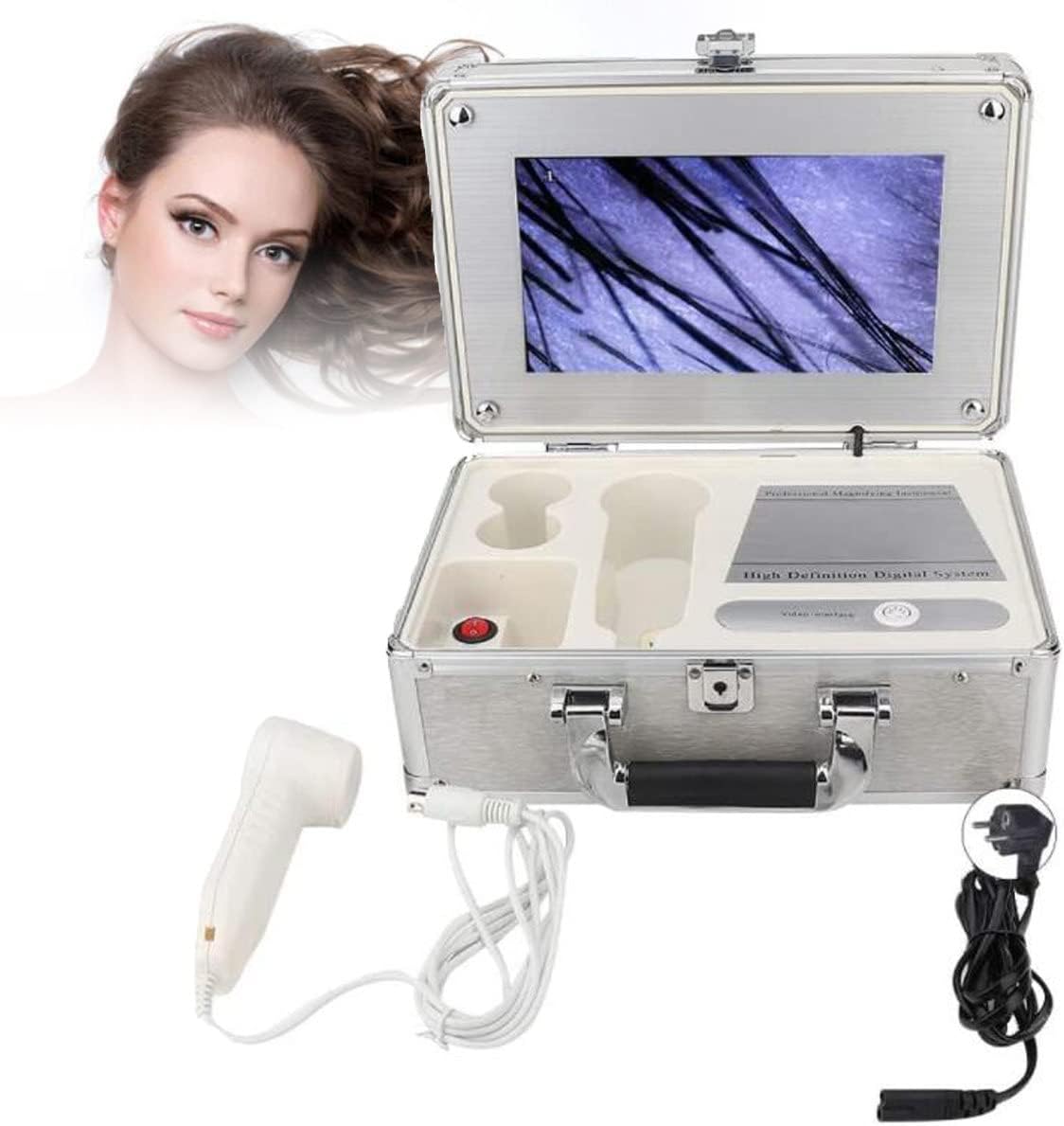 Huiddiagnose Haaranalysator, 10,1 inch LCD-scherm Digitaal oplaadtype Hoofdhuid Haarfollikel Huid Haardetector Analyzer Machine, voor gebruik in de thuissalon