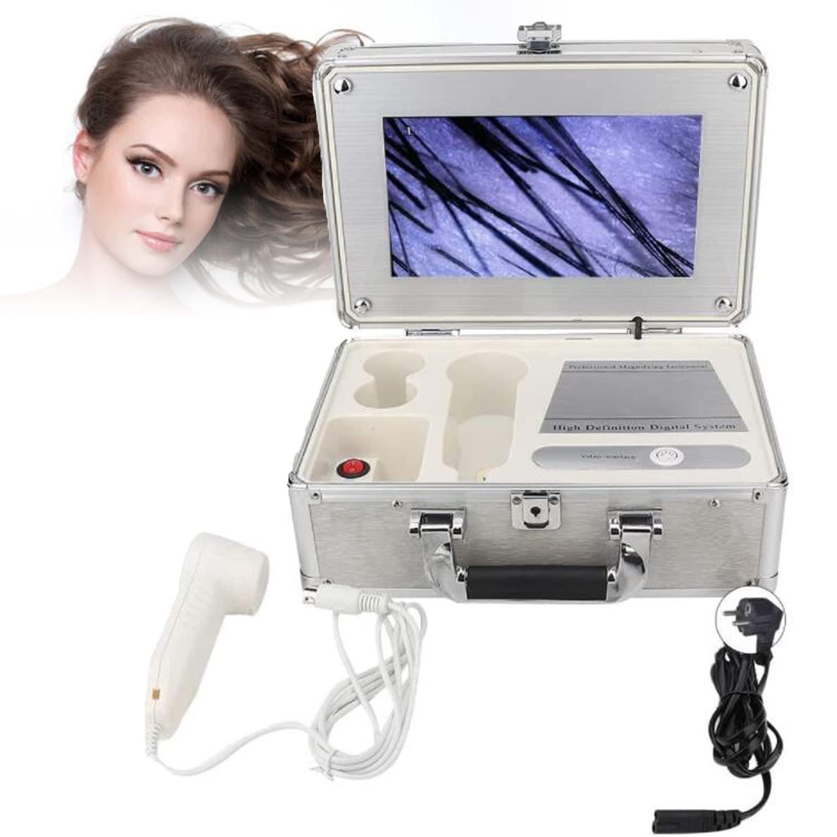 Analyseur de cheveux de diagnostic de peau, écran LCD de 10,1 pouces, type de charge numérique