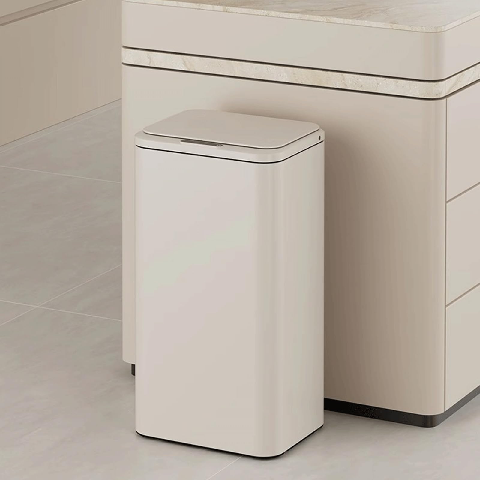 Cestino Pattumiera Cucina Soggiorno Bagno con Coperchio Uso Domestico bidoni della Spazzatura da Cucina(15L)