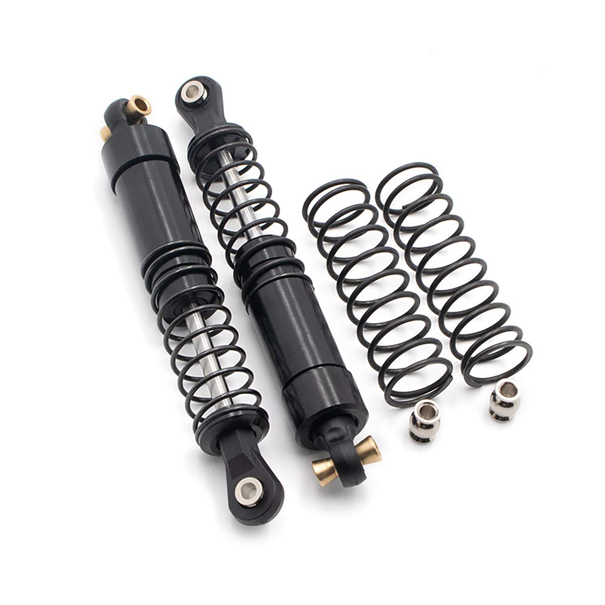 LCXRacing 2PCS Black 90mm Aluminum Suspension Shock Absorber Damper for TRX-4 TRX6 Axial SCX10 II SCX10 III