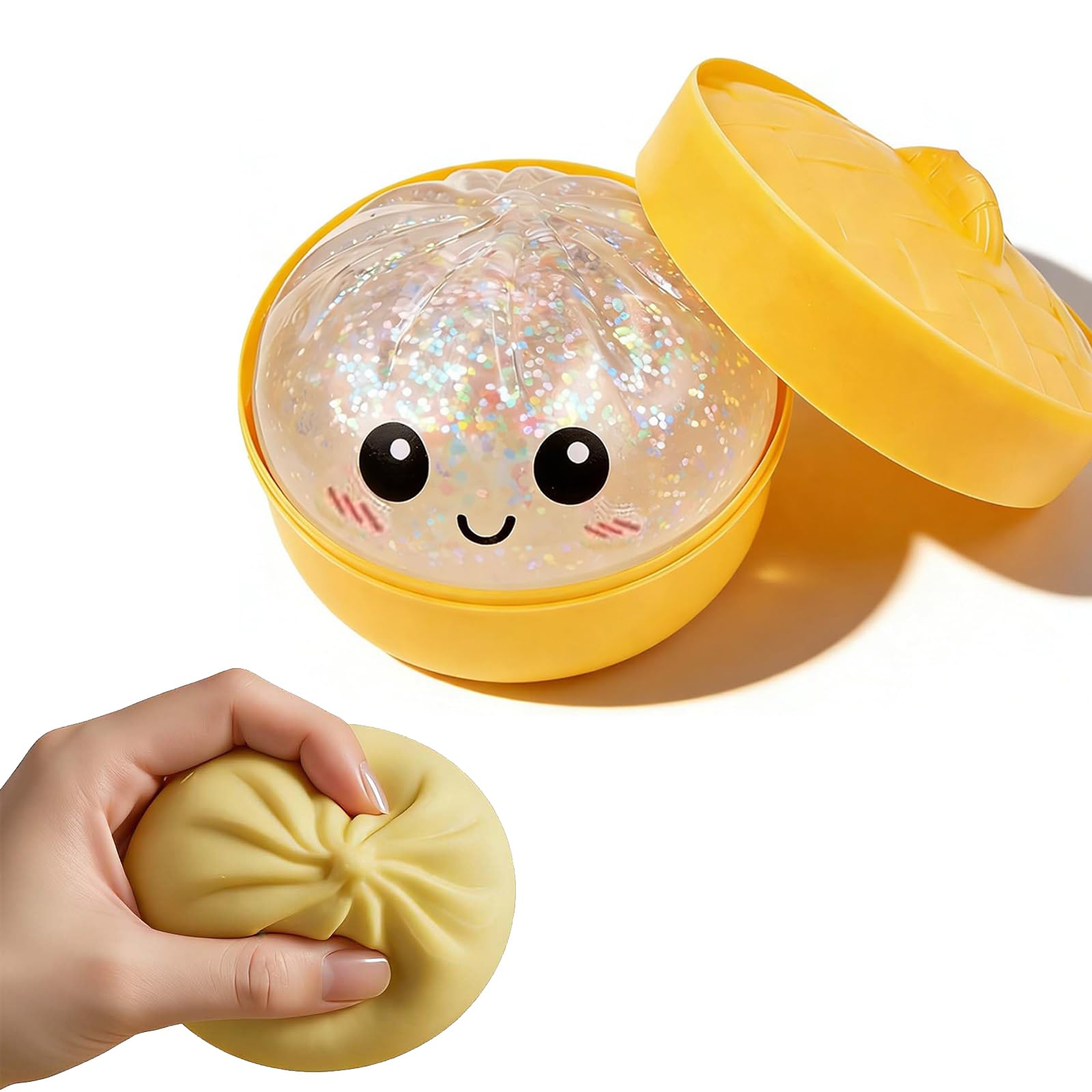 Dumpling Squishy, Colorful Dumpling Stress Fidget, Squishy Dumpling Toy Giant Mystery, Cute Soft Glitter Calming For Relaxation Boys Girls Children Adults Students Home Office Classroom (K)