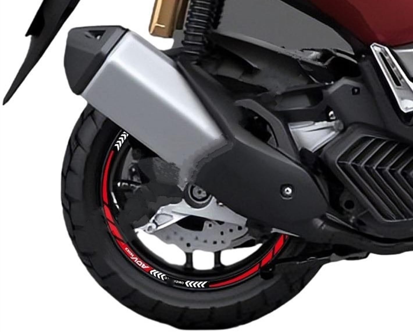 Frynuzb A3 Applique For Adv 160 Adv160 Motorcycle Wheel Sticker Rim Decals Stripe Tape Hub Waterproof(A3)