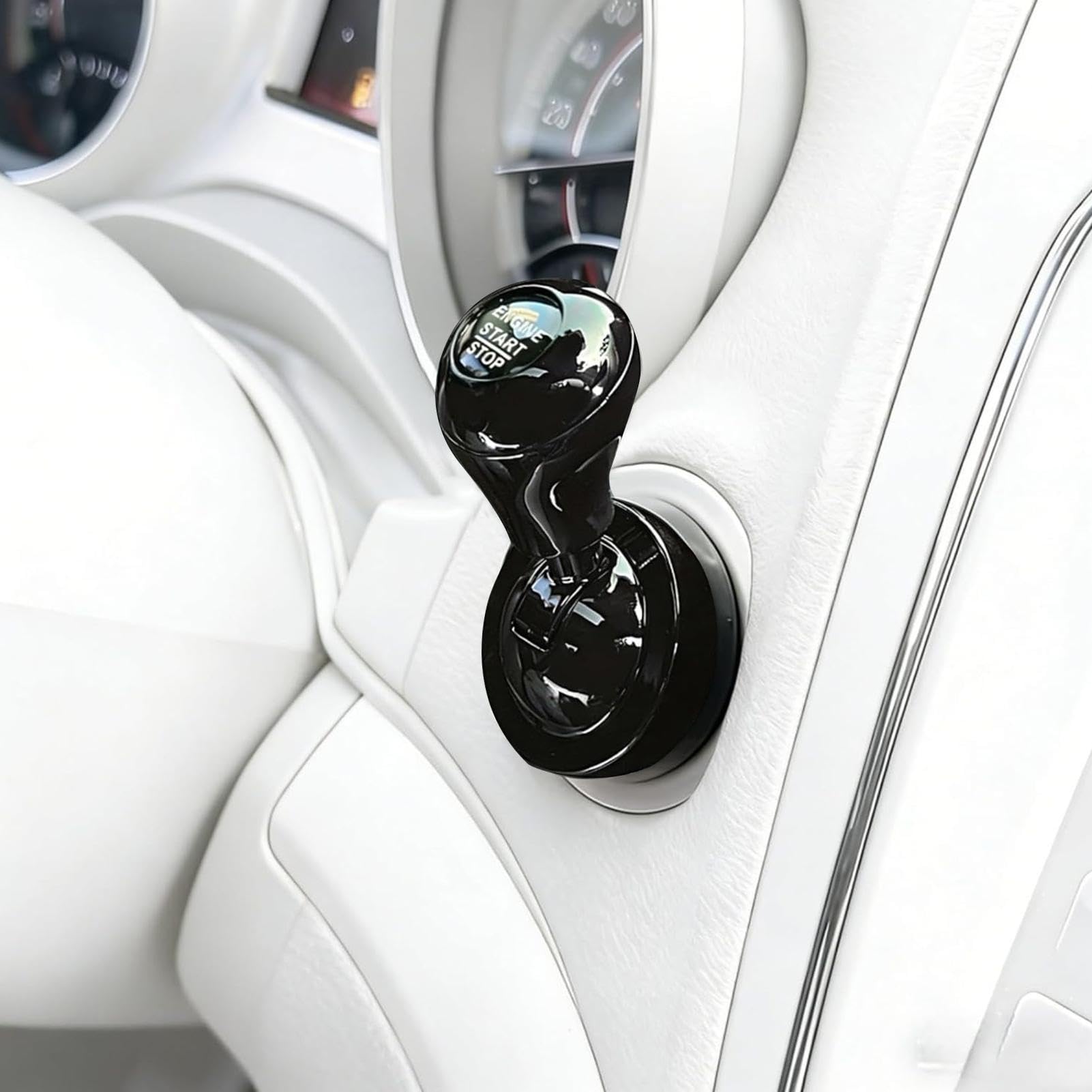 Przycisk Wciskany Start Joystick - Uniwersalna dekoracja ze stopu aluminium z mocnym klejem - Dźwignia Przycisku Startu Samochodowego - do Komputera, Monitora, Sedana, SUV-a, Kampera oraz Ciężarówki