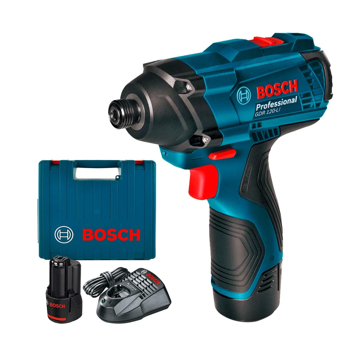 Bosch Professional GDR 120-​LI Atornillador de impacto a batería (2x1,​5Ah; case) /​06019F0001