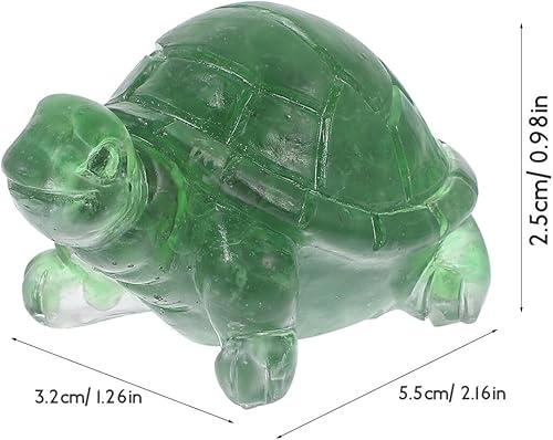 Miniatura 5 de ABOOFAN Estatua de tortuga de cristal, figura de tortuga china de Feng Shui, mini estatua de cristal, pisapapapeles para prosperidad, éxito
