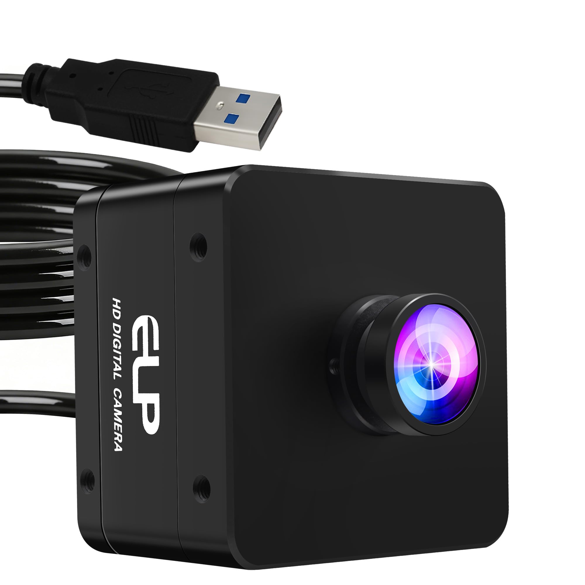 Photo 1 of ELP High Speed USB Camera, 1080P/230fps, 4K/60fps, 12MP/30fps, Mini UVC USB3.0/2.0 Lightburn Cameras for Windows, Linux, Mac, Pi, Wide Angle 88°(H) IMX577 Webcam for PC Jetson Nano