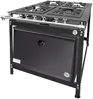 Fogão Industrial 4 Bocas 2 Duplas Baixa Pressão Mr Fogões com Forno P8 Luxo
