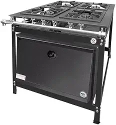 Fogão Industrial 4 Bocas 2 Duplas Baixa Pressão Mr Fogões com Forno P8 Luxo