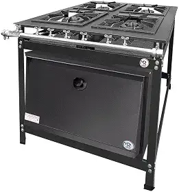 Fogão Industrial 4 Bocas 2 Duplas Baixa Pressão Mr Fogões com Forno P8 Luxo
