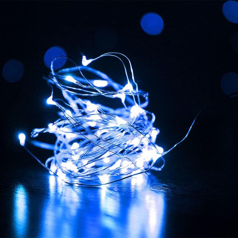 Sunniu Led Fairy Lights Battery Operated, 1 Pack Mini Battery Powered Copper Wire Starry Fairy Lights for Bedroom, Christmas, Parties, Wedding, Centerpiece, Decoration (5m/16ft Warm White)