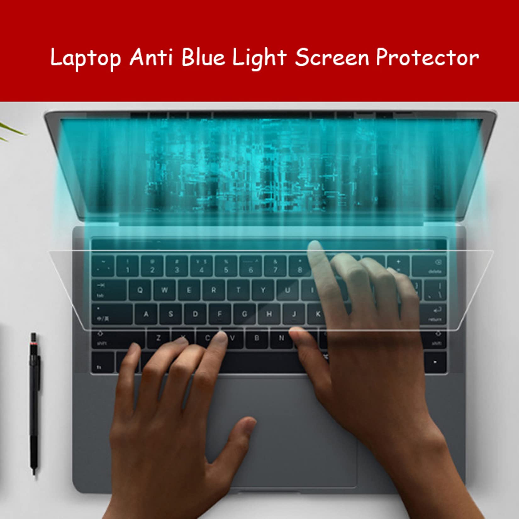 WLWLEO Matte Laptopfolie Blendfreier Bildschirmschutz für Notebooks 15,6/17,3-Zoll-Monitore Blaulichtfilter für Augenschutz, 5er-Pack