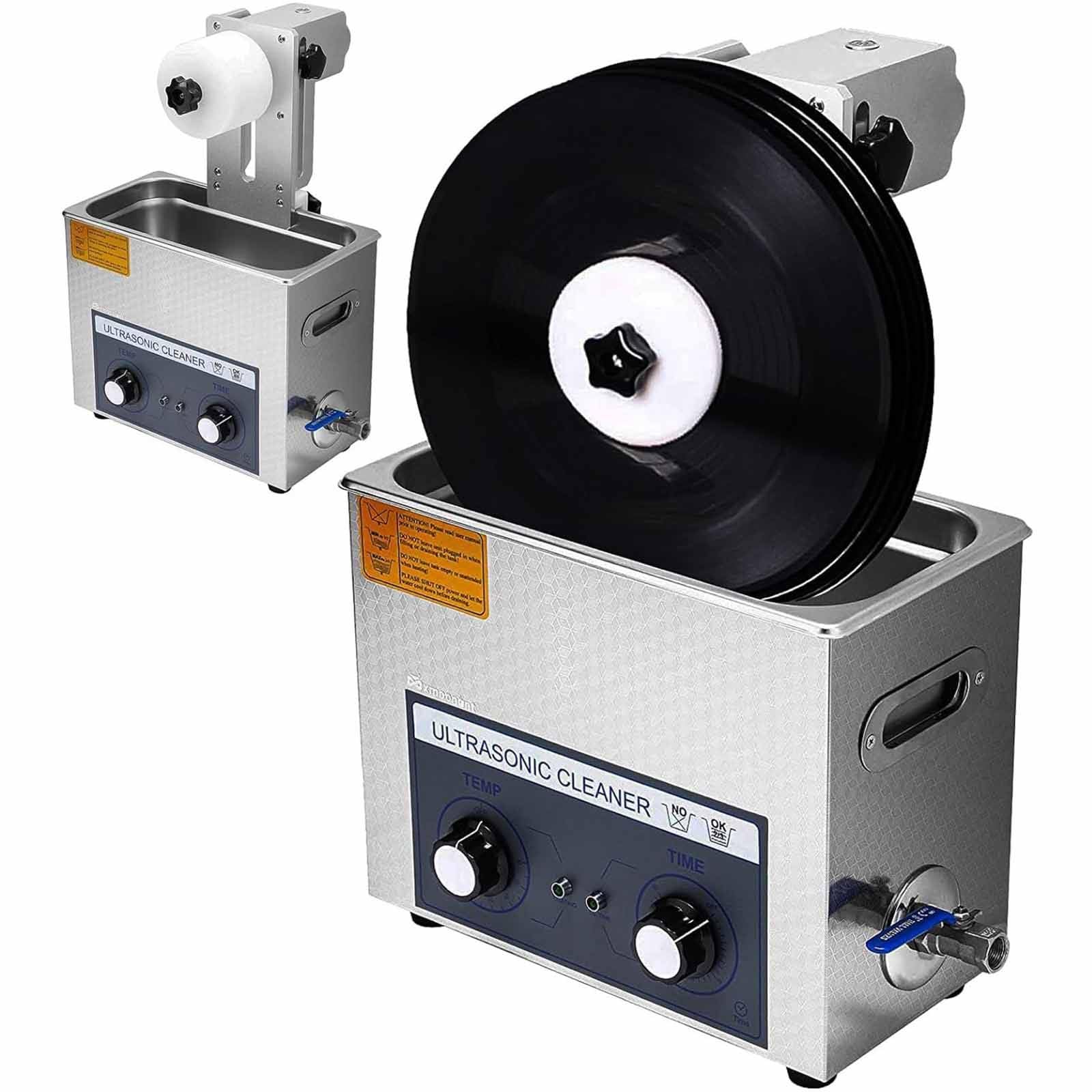 PixCy Lavatrice ad ultrasuoni, Lavadischi ad ultrasuoni per Dischi in Vinile da 6 Litri, Lavadischi ad ultrasuoni con stendino, Macchina per Pulizia ad ultrasuoni,110V