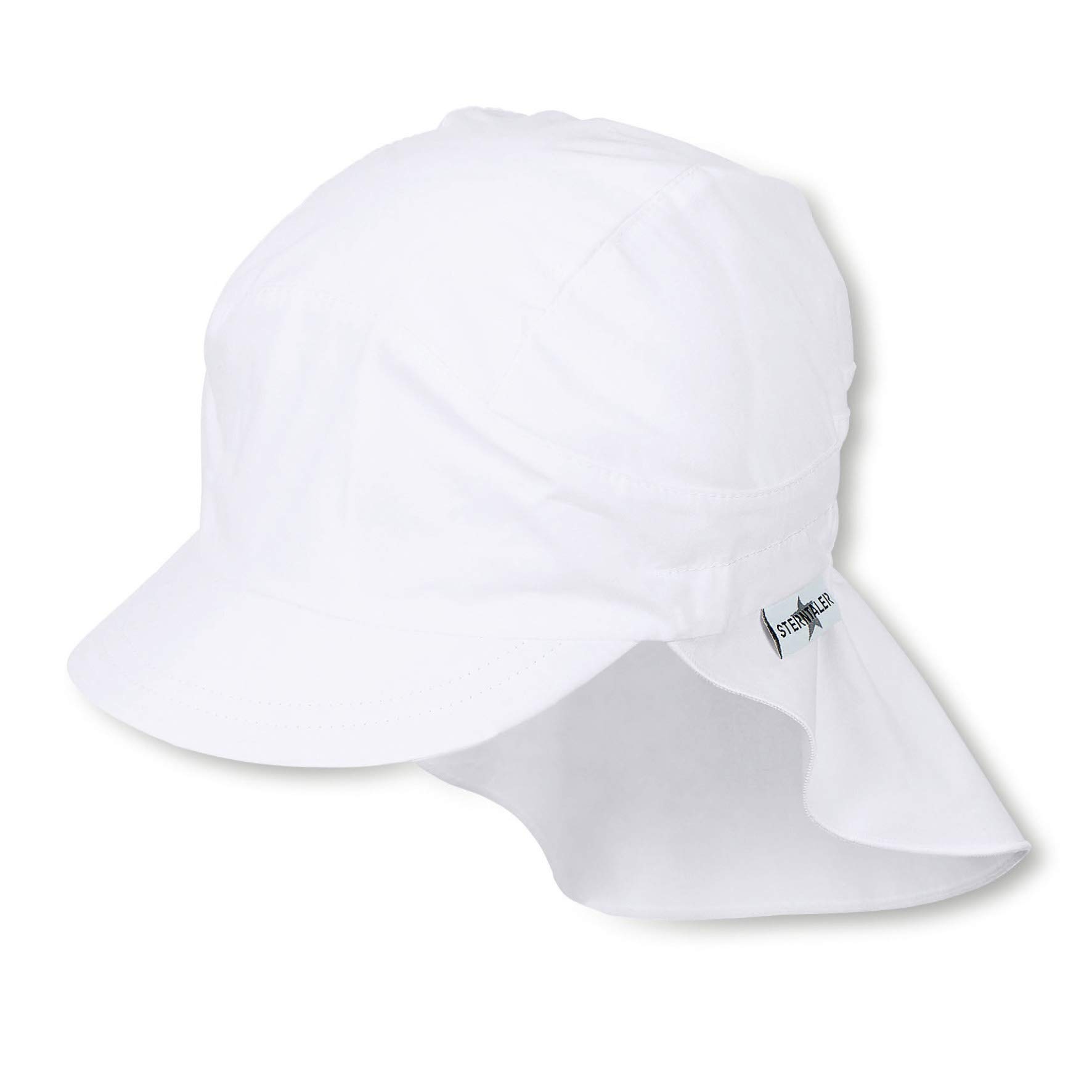 Sterntaler Gorro con visera y protector de cuello, Edad: 4-6 años, Tamaño: 57, Blanco