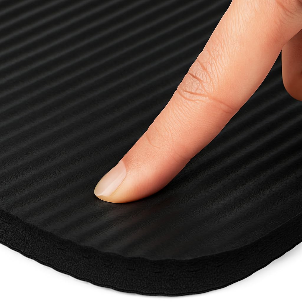 Tapis de Sport Epais 1,5 cm - Haute densité -Confort Articulations - Tapis sport – Antidérapant & Résistant – 183x61 cm – Avec Sangle + Sac de Transport – Idéal Pilates, Fitness, Tapis Yoga