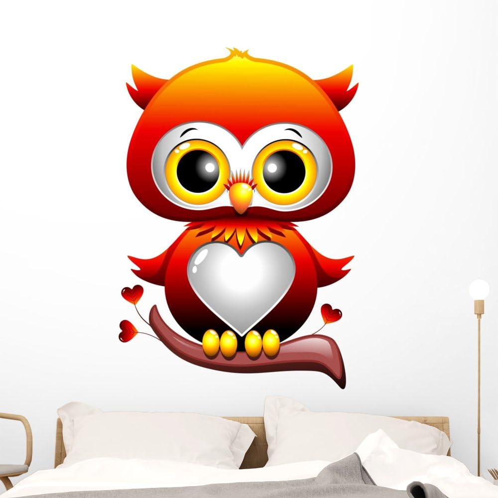 Wallmonkeys Baby Owl Love Owl Wall Decal Peel and Stick Graphic (48 in H x 48 in W) WM115466